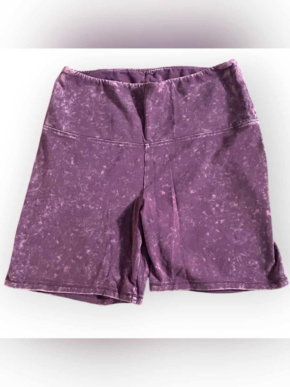 Victoria’s Secret PINK High Waisted Mineral Wash Biker Shorts Purple L